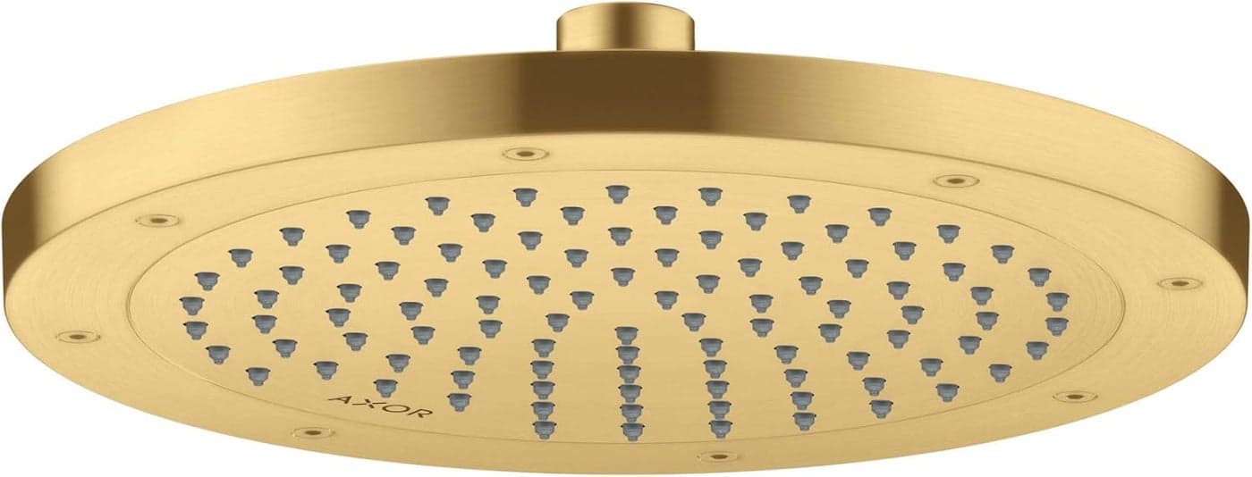 AXOR ShowerSolutions 10inch Showerhead 1Spray Rain in Brushed Gold Optic 35384251
