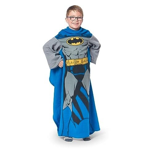 Northwest Comfy Throw Blanket with Sleeves, Youth - 48 x 48 Inches, Batman