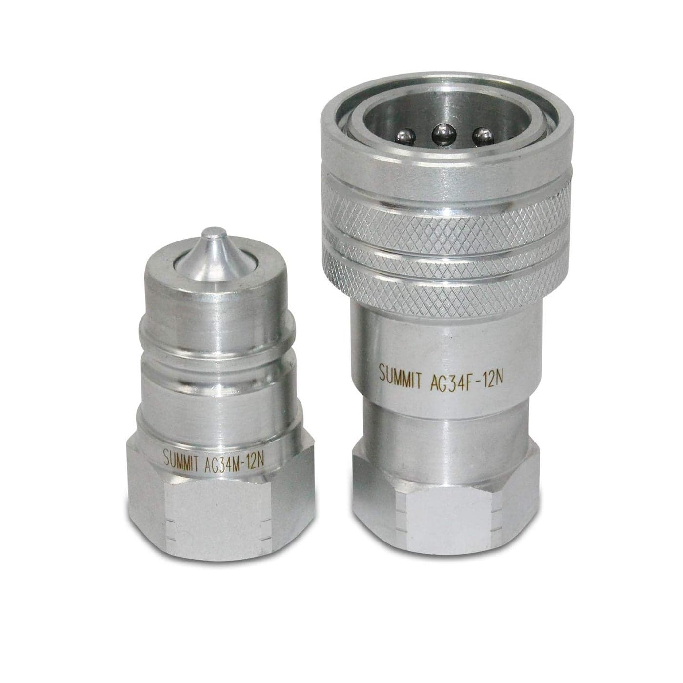 34 Ag Hydraulic Quick Connect Coupler Set 34 NPT Thread