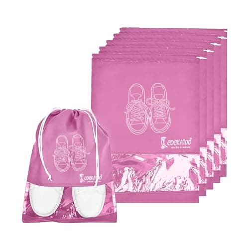 Cockatoo Shoe Bag for Travel & Storage, Women & Men, Travelling Shoe Storage Bag, Shoe Storage Organizer Bag - Pack of 6 Shoe Pouch(13 x 17.32 Inch)