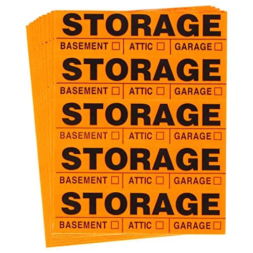 Tag-A-Room Color Coded Moving Box Labels 50 Pack (Storage)