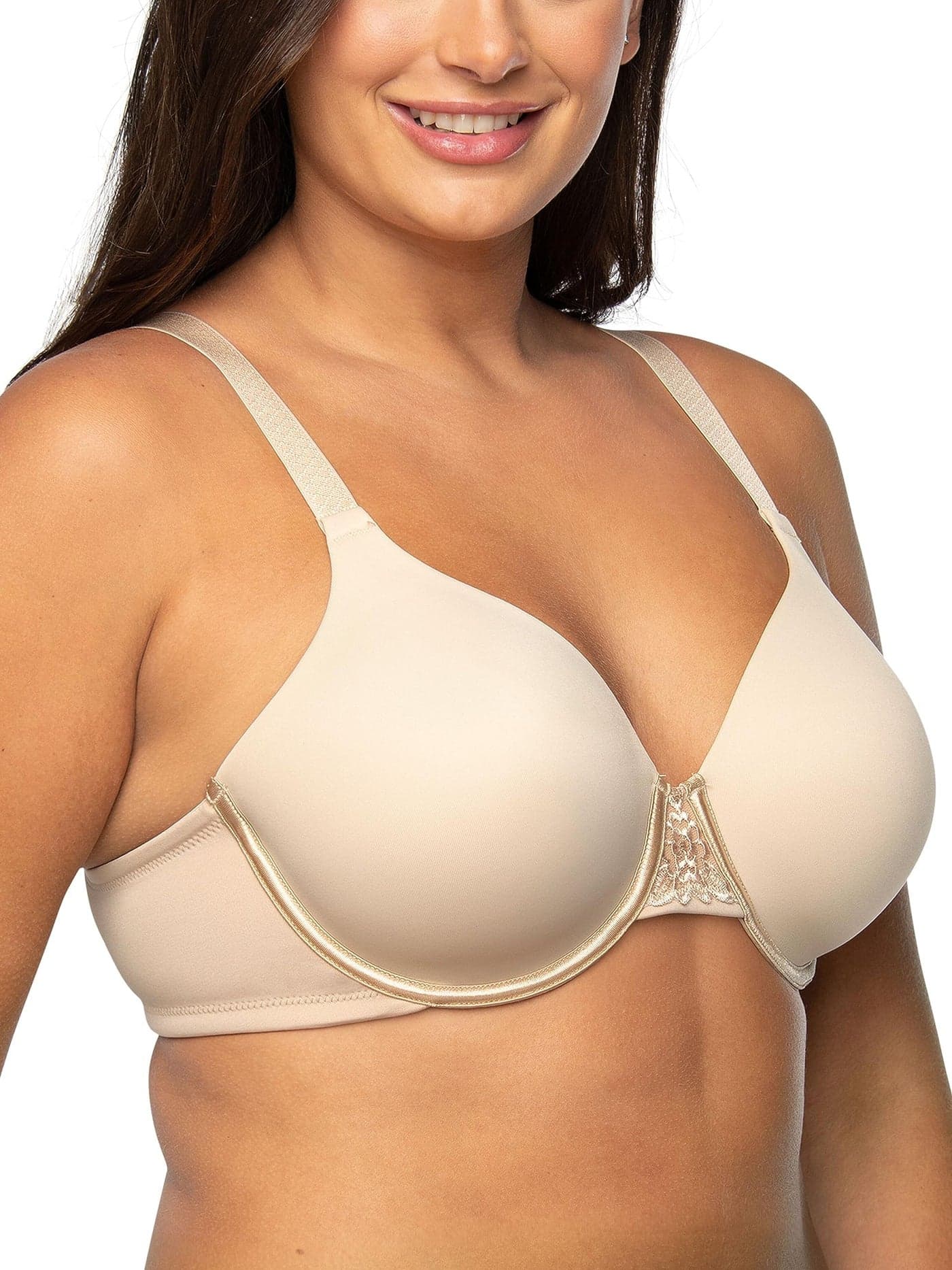 Vanity Fair womens Full Figure Beauty Back Smoothing Bra, Underwire - Beige, 38DD US