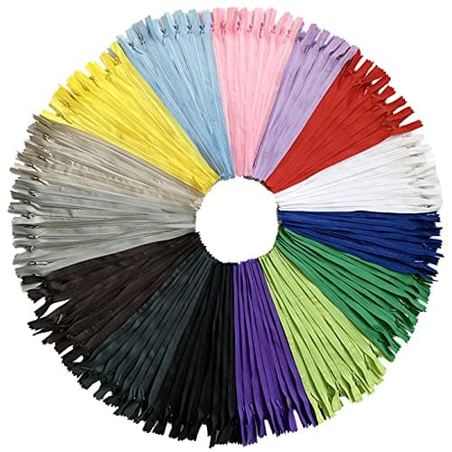 Invisible Zippers DOITEM 30pcs 14 Inch Invisible Multicolor Nylon Coil Zippers for Sewing and Crafts 15 Colors