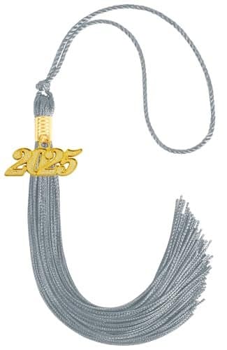 GRADFTY Graduation Tassel 2025,Silver Tassel 2025