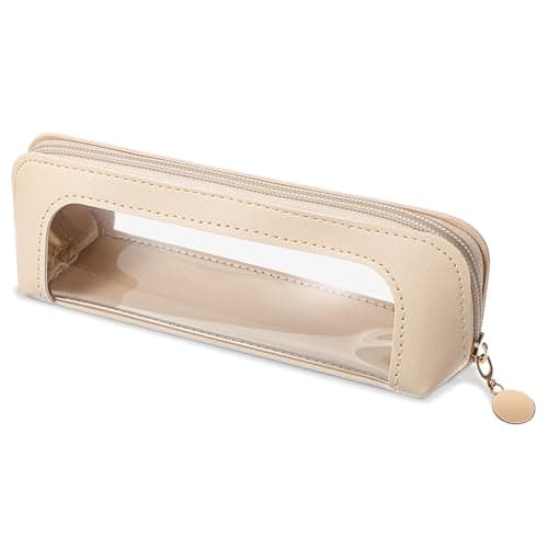 YQQYG Makeup Brush Bag, Clear Makeup Bag Travel Makeup Brush Holder Toiletry Bag with Zipper Makeup Bag Purse Organizer for Women