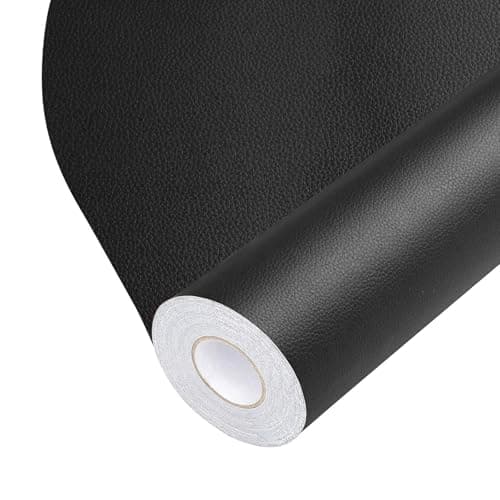 BSZHTECH Leather Repair Tape Self-Adhesive Leather Repair Patch for Couch Furniture Sofas Car Seats Advanced PU Vinyl Leather Repair Kit (Black, 3.9X79 inch)
