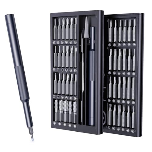 AXTH 50-in-1 Precision Screwdriver Set, Professional Magnetic Small Repair Tool Kit for Electronic Devices, Mini Screw Driver with Flat, Philips, Torx, Hex, Pentalobe, Triwing, Triangle and More