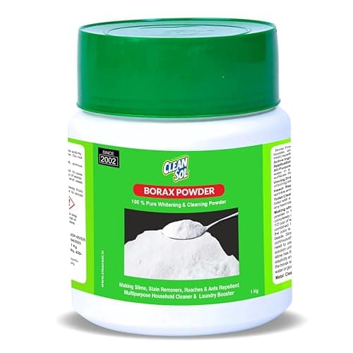 Cleansol Borax Powder 1 Kg | Multi-Purpose Cleaning Powder, Laundry Booster, Slime Activator, Detergent Enhancer & Stain Remover | Pure Borax for Home, Kitchen, Bathroom Use
