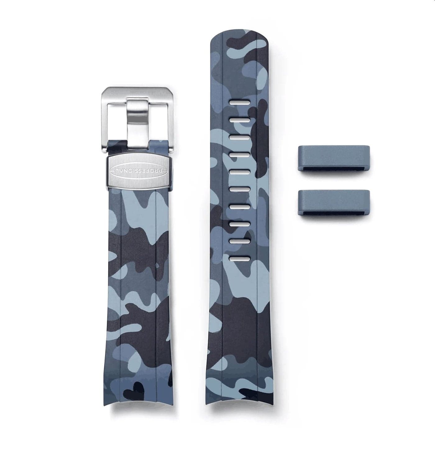 Crafter Blue CB10/CB10-F Curved End Watch Band Soft Rubber Strap Replacement for Seiko Skx/SRPDxx /5 Sports / 5 GMT Series