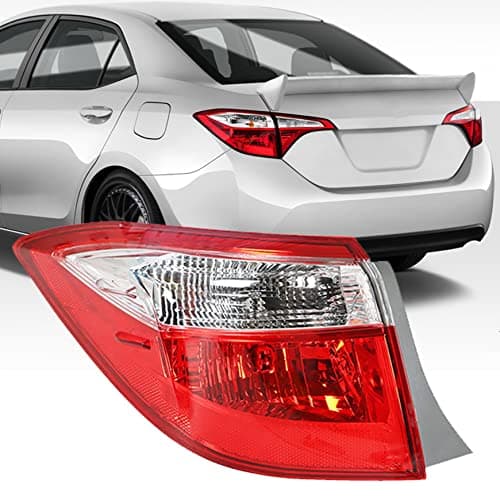 Silscvtt Outer Driver Side Tail Light Assembly Replacement for Toyota Corolla 2014-2016 Left Tail Lamp 8156002751 TO2804118