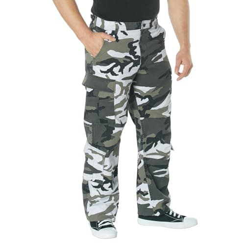 Rothco Vintage Paratrooper Cargo Fatigue Pants – Tactical Outdoor Comfortable Casual, City Camo, L