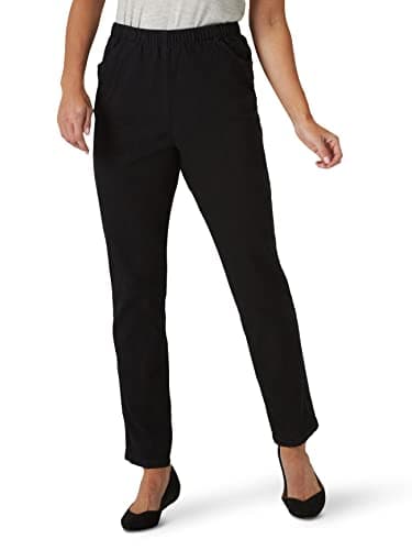 Chic Classic Collection Women's Stretch Elastic Waist Pull-On Legging Pant Black Denim 12
