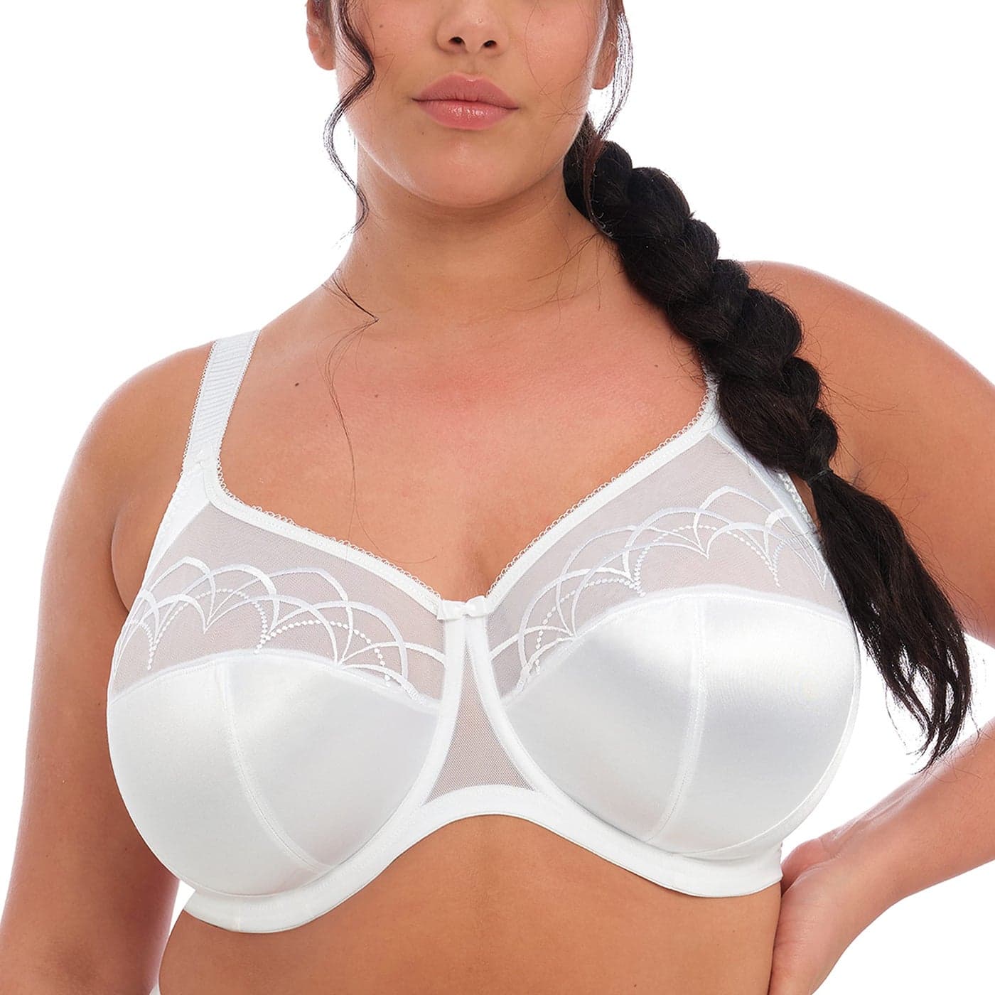 Elomi Women's Plus-Size Cate Underwire Full Cup Banded Bra, White, 36G UK/36I US