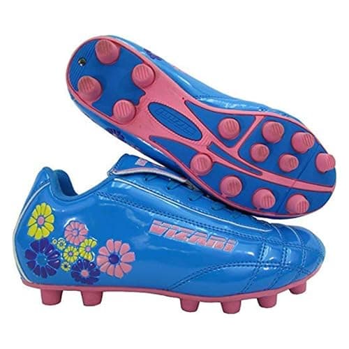 Vizari Blossom FG Soccer Shoe (Toddler/Little Kid) (3.5 M US Big Kid, Blue/Pink)