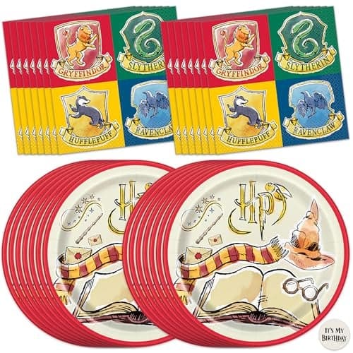 Harry Potter Birthday Decorations Harry Potter Plates and Napkins Party Decorations Serves 16 Guests Officially Licensed