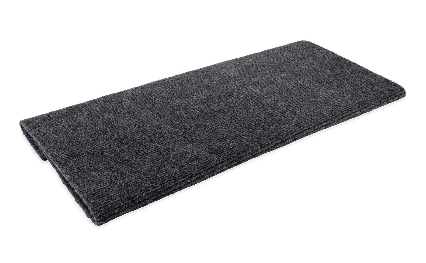 Camco Wrap Around Step Rug Protects Your RV from Unwanted Tracked in Dirt Works on Electrical and Manual RV Steps Extra Large Gray 42935