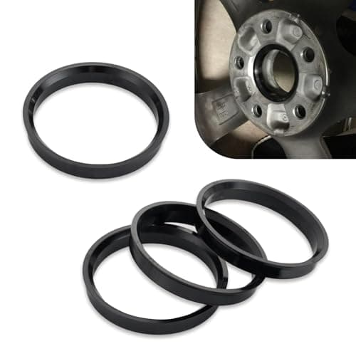 Civwesi Pack4 Car Wheel Hub Center Ring 287 OD 236 ID Plastic Dust and Rust Adapter Ring and AntiVibration Reducing Shaft Collar Compatible with Specific Models Black
