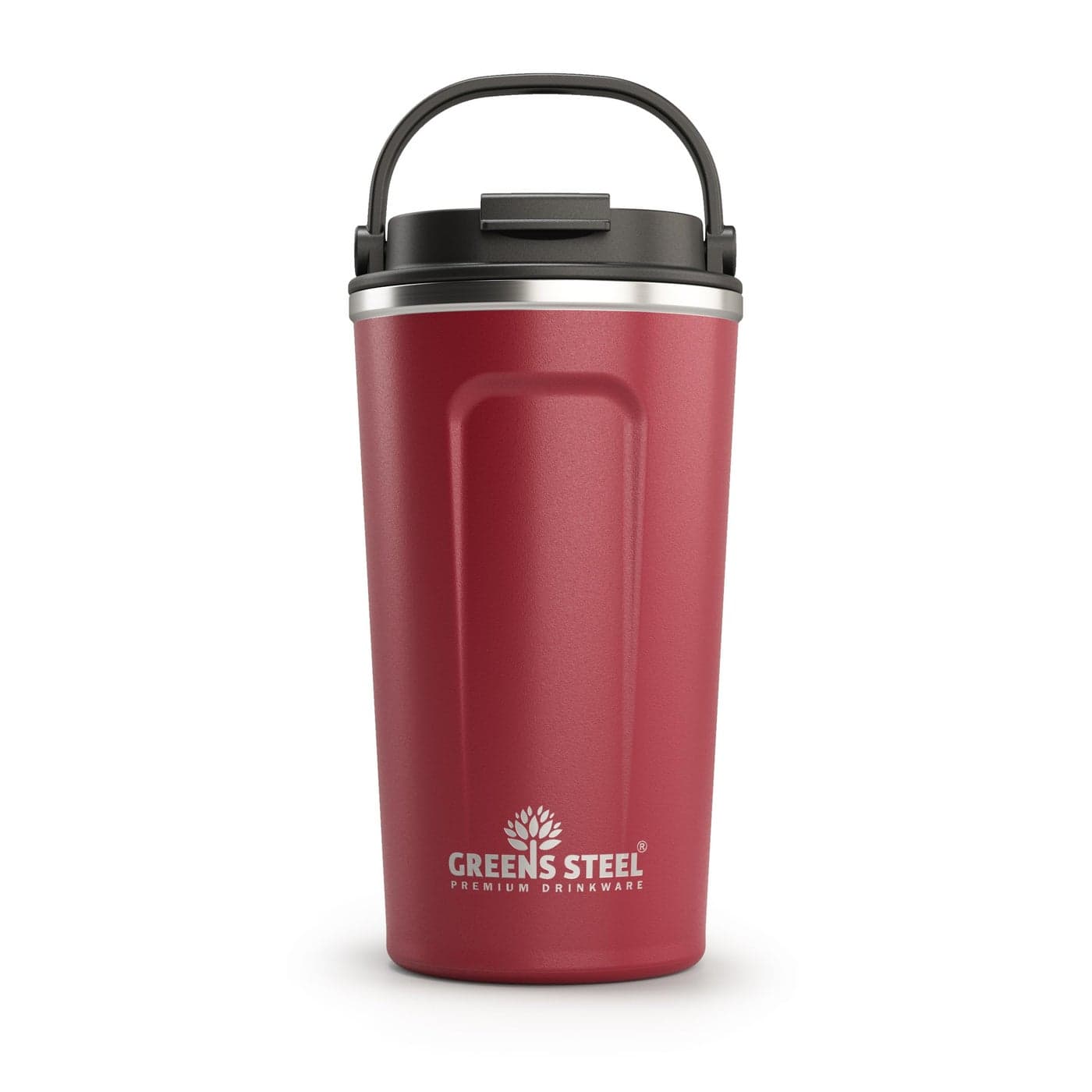 Reusable Coffee Cup with Lid and Handle Stainless Steel Insulated Coffee Mug for Hot Cold Drinks Ideal Travel Mugs 100 LeakProof Tumbler 16 oz Red