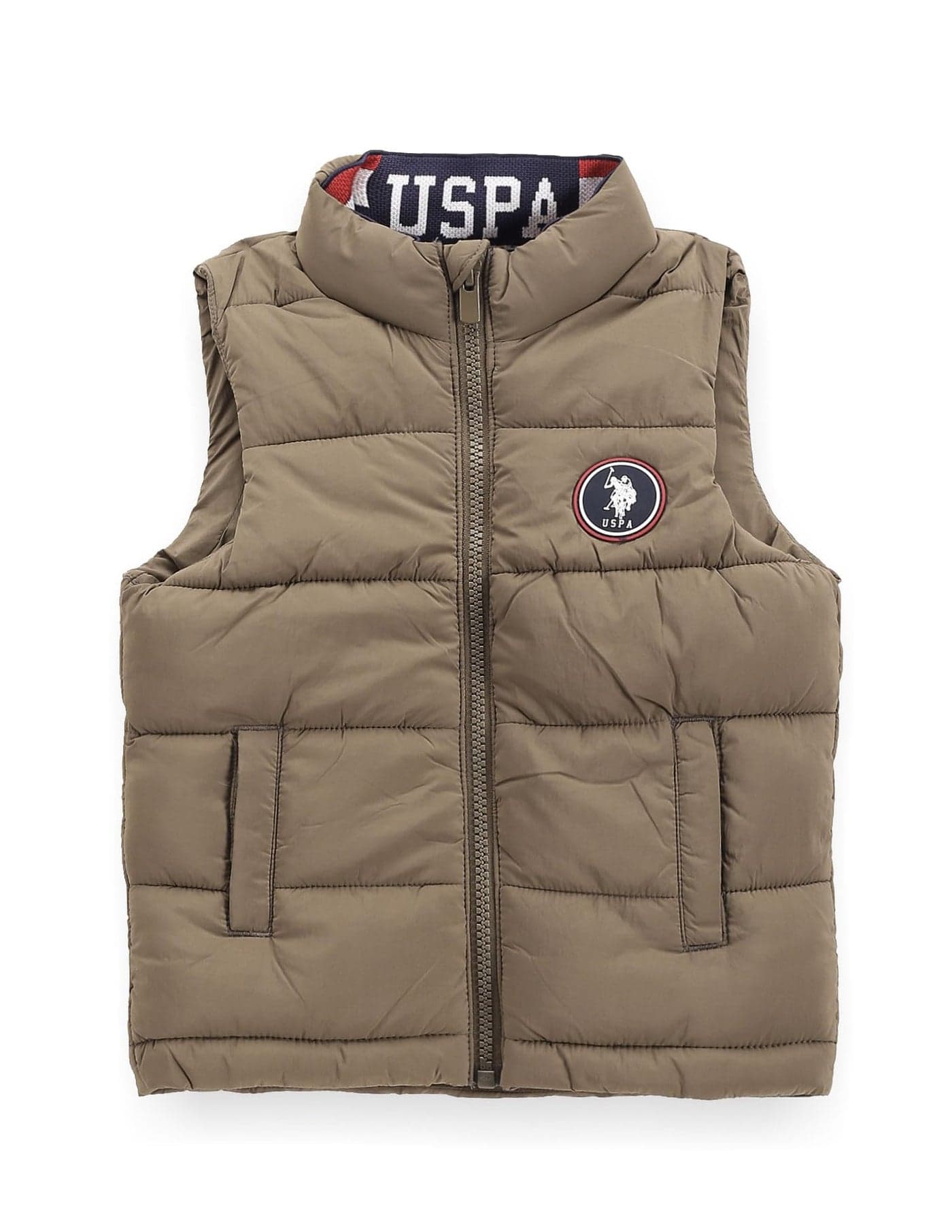 U.S. Polo Assn. Kids Regular fit Polyester Hooded Jackets (UKJCK0167_Green_12M)