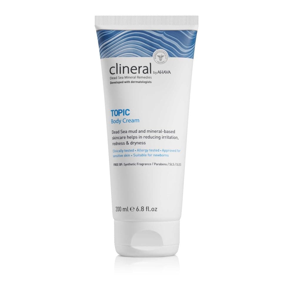 AHAVA Clineral Topic Body Cream Lightweight hydrating body cream to alleviate irritations dryness redness with Exclusive Osmoter Grapefruit Peel Oil Dead Sea Mud 68 FlOz