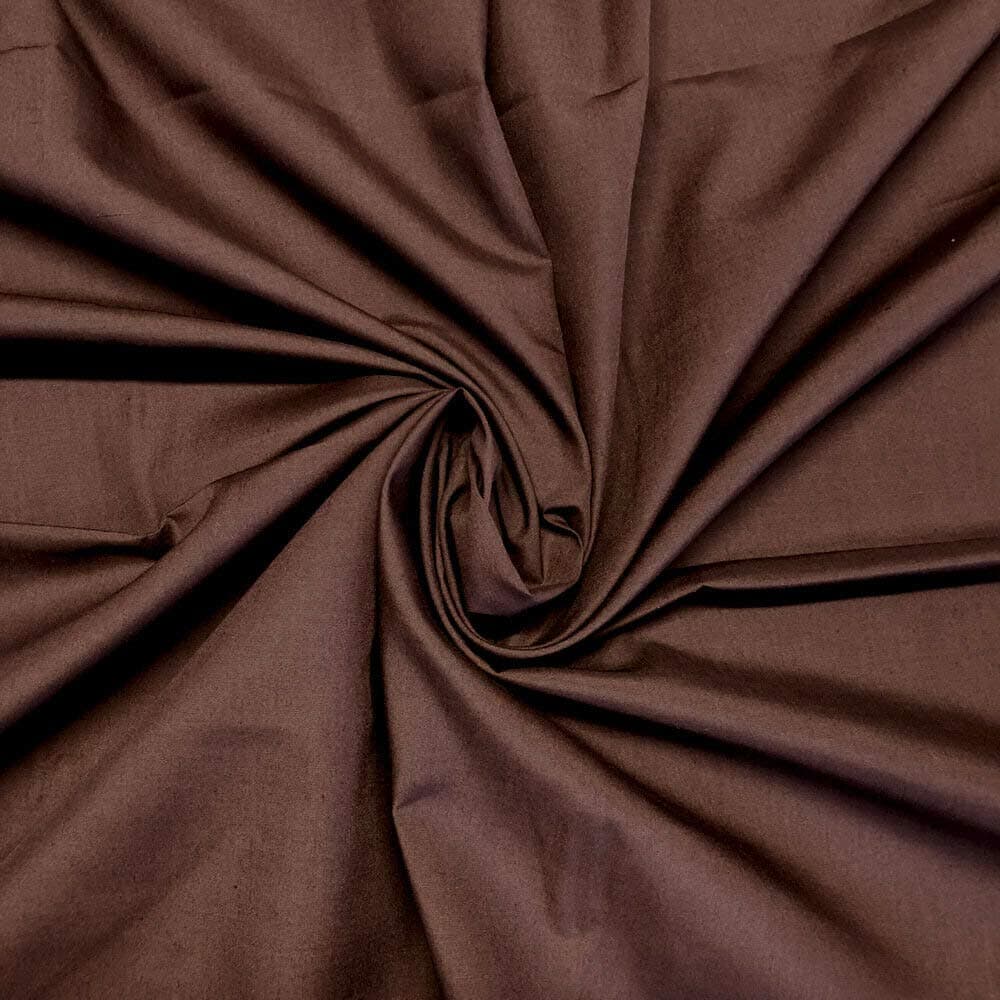 Bini Fabrics Pure Cotton Poplin 3336 Width Pure Cotton Poplin Fabric Brown Can Be Used for Dresses Crafting Ect 3 Meter
