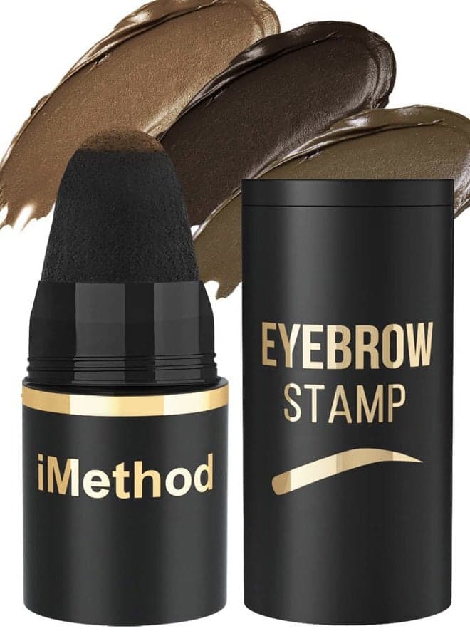 Eyebrow Stamp for Eyebrow Stencil Kit - Brow Stamp Refill Eyebrow Pomade, Black Brown