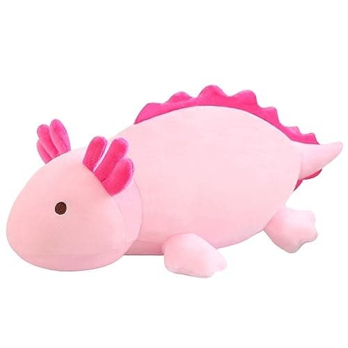 SQEQE Weighted Axolotl Plush Toy Pink Axolotl Stuffed Animals Cute Plush Pillow Cute Weighted Stuffed Animals Gifts for Girls Boys Pink 236 Inch 31 Lbs