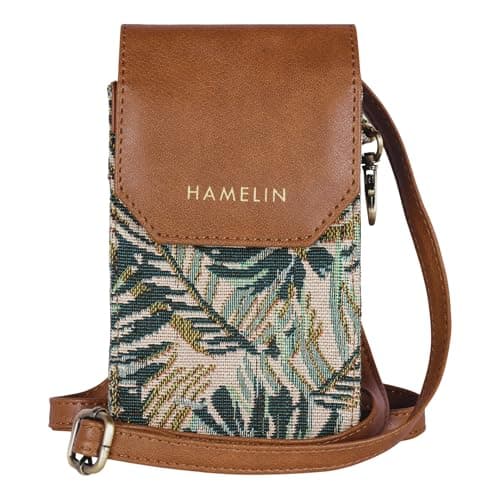 HAMELIN Small Crossbody Mobile Sling Bag for Women | Stylish Phone Pouch with Adjustable Strap| Phone Purse For Women|Versatile Mobile Pouch for Womens | Ideal Gift For Woman|Green Maple