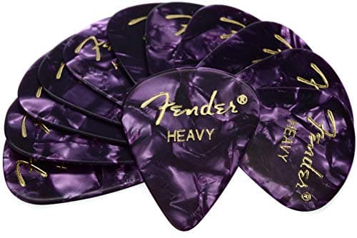 Fender 351 Shape Heavy Premium Picks, 12 Pack - Purple Moto