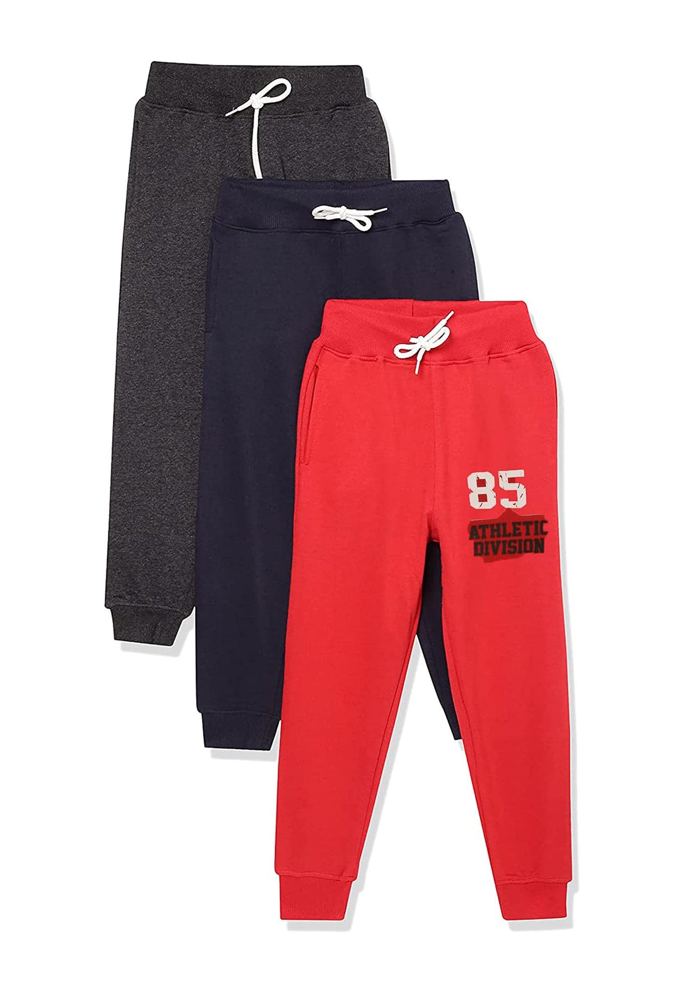 T2F Boy's Regular Fit Printed Joggers Track Pant (Pack of 3)