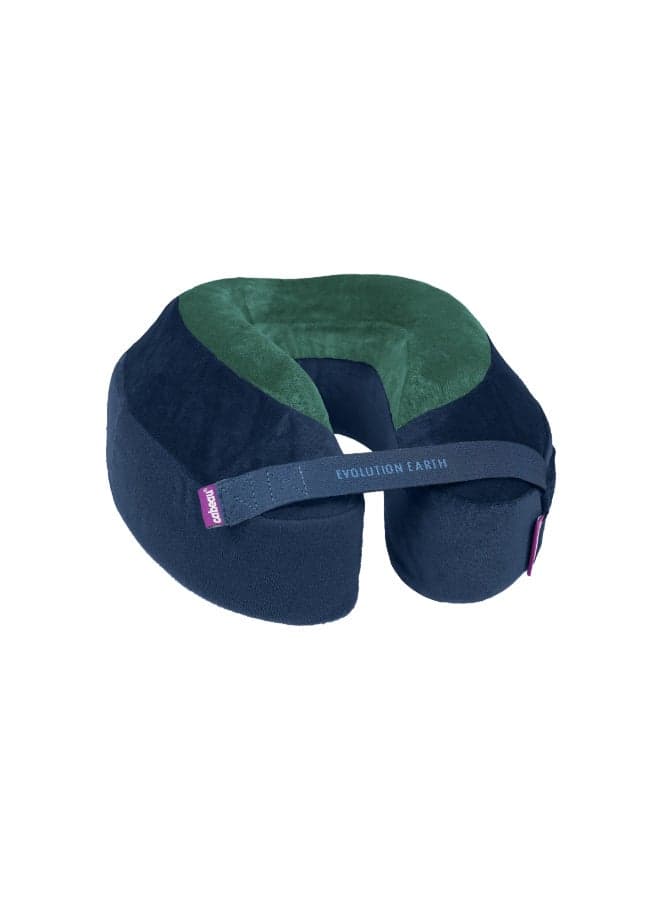 Evolution Earth Pillow - Eco-Friendly Memory Foam Neck Pillow with Chin & Neck Support - Terra Green