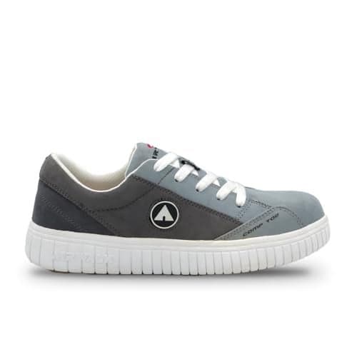 Airwalk Camino Low Top Composite Toe Mens Industrial Work Shoes GreyWhite Size 85 Wide Comfortable Light Work Shoes for Men Electric Hazard Slip Resistant