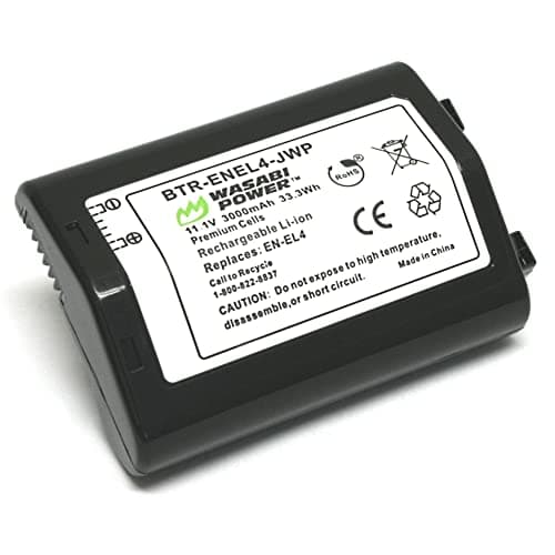 Wasabi Power Battery for Nikon EN-EL4, EN-EL4a and Nikon D2, D2H, D2Hs, D2X, D2Xs, D3, D3S, D3X, F6