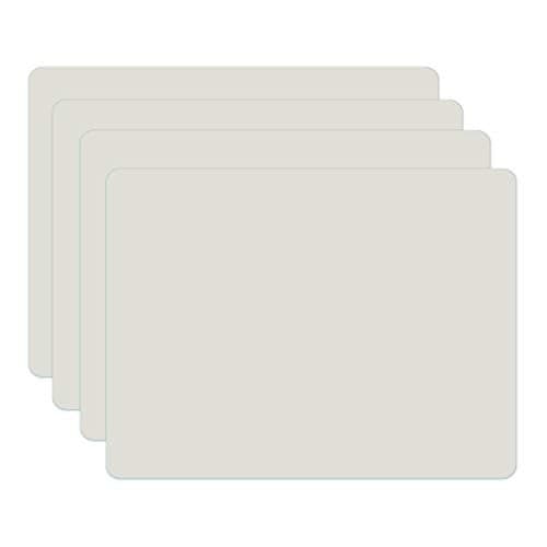 Silicone Placemats FoodGrade NonSlip Waterproof Dining Stain Resistant Countertop Protector Kitchen Counter Mat Heat Resistant Baking mat Dishwasher Safe 157x118Inch4pack White Gray
