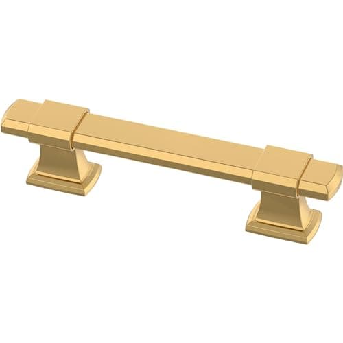 Franklin Brass 5 Pack Modern Gold Adjustable Drawer Pulls Kitchen Cabinet Handles Cupboard Knobs and Dressers Fits 138 to 4 inch 35102mm Hole Center AdjustaPull