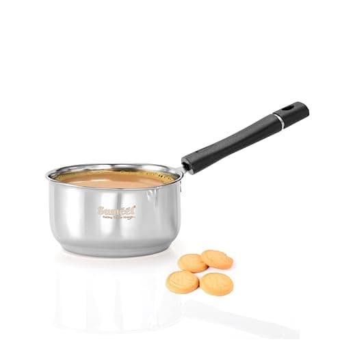 Sumeet Stainless Steel Saucepan, 1.2 liter | 1 Piece (White)