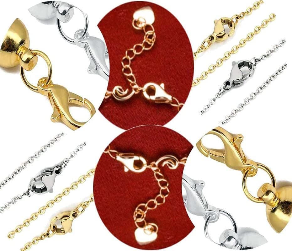 DIY Crafts 40 Pcs, Bright Silver, Alloy Lobster Claw Clasps Open Jump Rings, Necklace Fasteners Hook Lobster Jewelry Clasps Lobster Claw Clasps Bracelet Necklace Cl (40 Pcs, Bright Silver)