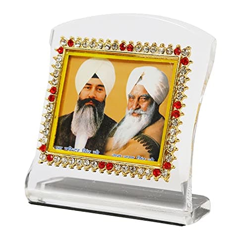 BISMAADH Religious Idol Acrylic Showpiece Figurine for Car Dashboard, Home & Office Décor (Radha Soami)