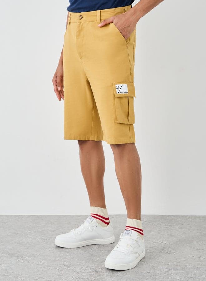 Styli Oversized Cargo Shorts with Patch Detail