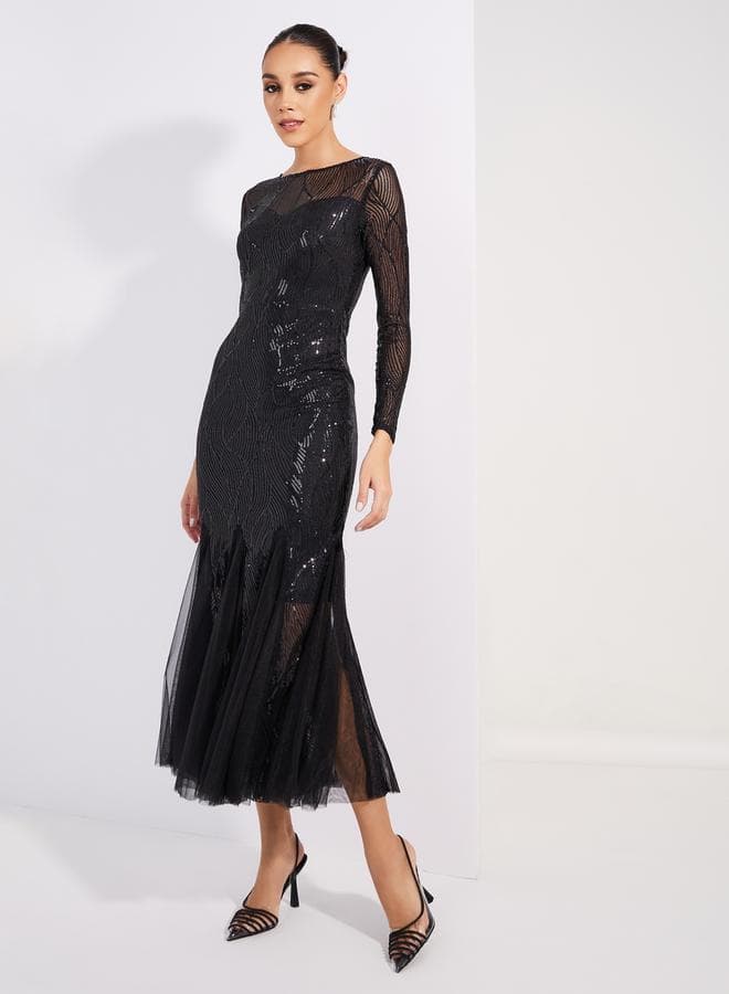 Sequin Trumpet Dress