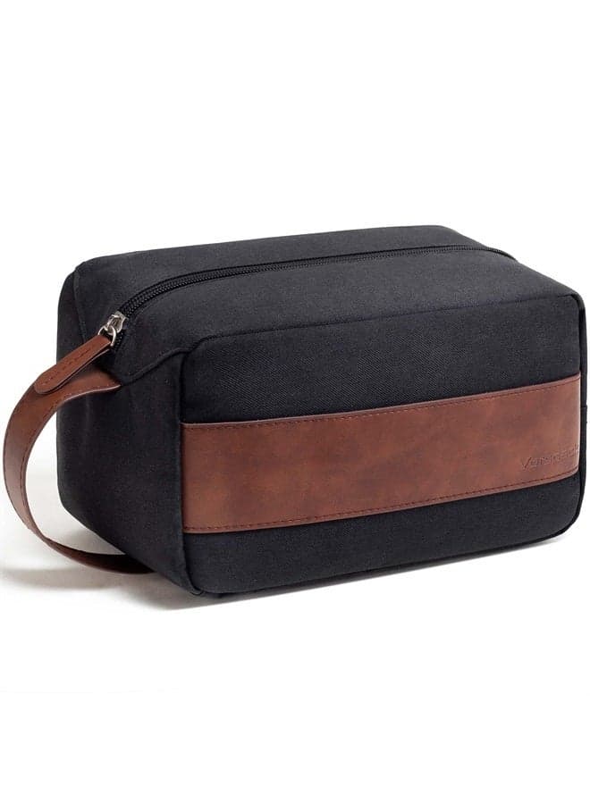 Toiletry Bag for Men - Large Dopp Kit for Travel Water Resistant Travel Bag for Toiletries Accessories Lightweight Toiletries Bag - Black