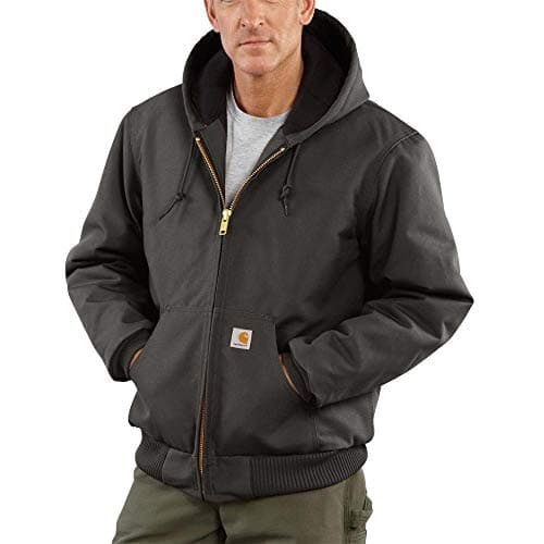 Carhartt Men's Quilted Flannel Lined Duck Active Jacket J140,Gravel,2X-Large