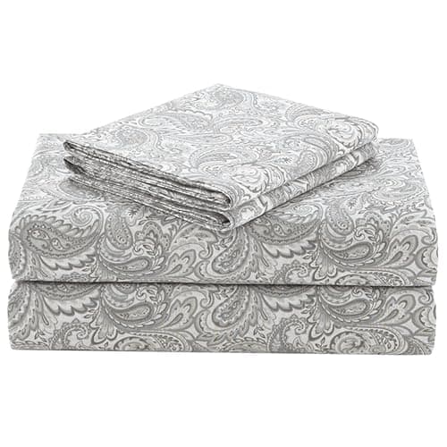 Comfort Spaces 100 Cotton Sheet Set Breathable Lightweight Soft with 14 Elastic Pocket Fits up to 16 Mattress All Season Cozy Bedding Matching Pillow Case Cal King Paisley Multi 4 Piece