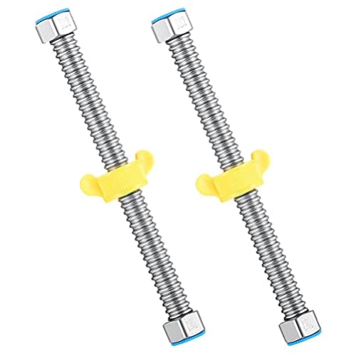 DOITOOL 1/2 Inch Stainless Steel Corrugated Water Heater Hose Flexible Water Supply Line Resistant to Corrosion and High Temperatures for Home Plumbing Replacement