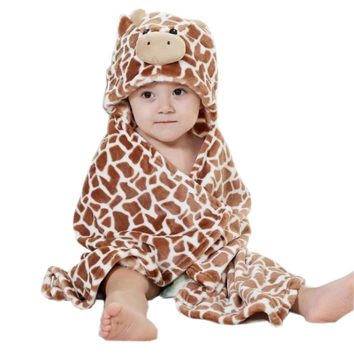 Vauwmsr Baby Hooded Blanket Ultra Soft Warm Newborn Infant Swaddle Wrap Bath Shower Towel 256 x 394 Brown