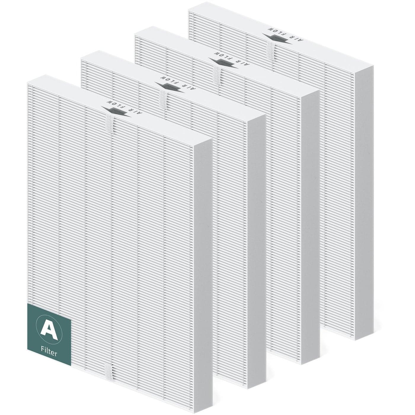 4 Pack 115115 HEPA Replacement Filter A for Winix PlasmaWave Air Purifier C535 5300 53002 5500 55002 6300 63002 P300 AM90 9000 5000 5000B C909 9800 H13 True HEPA Size 21 Filter