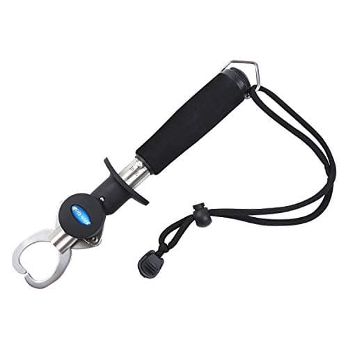 Entsport Fish Lip Gripper with Weight Scale and Measuring Tape Fish Scales Grip Grabber Professional Fish Holder Stainless Steel Fish Lip Grabber Fish Lip Grip Tool