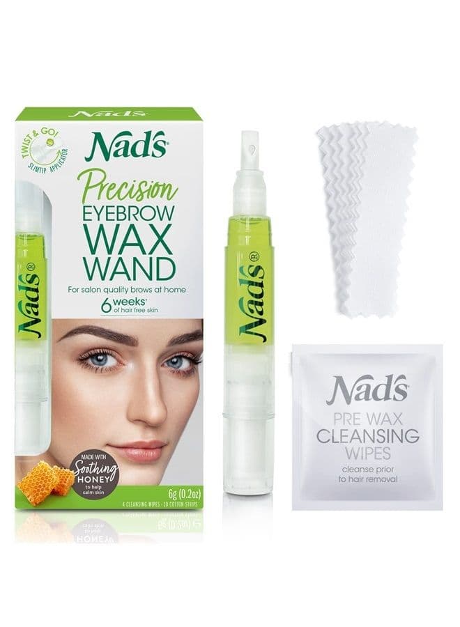 Eyebrow Shaper Wax Kit Eyebrow Facial Hair Removal Delicate Areas Cotton Strips, Cleansing Wipes, 0.2 Ounce (Pack of 1)