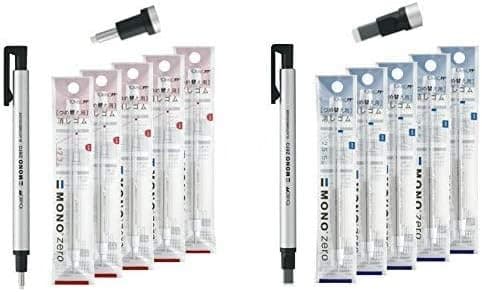 Tombow Mono Zero PenStyle Eraser 2 Penerasers 20 Refills 23mm Round 25mm Rectangle tip
