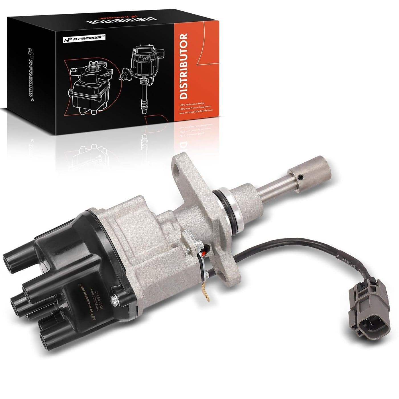 APremium Ignition Distributor with Cap and Rotor Compatible with Nissan 240SX 19891990 D21 19901994 Pickup 19951996 24L